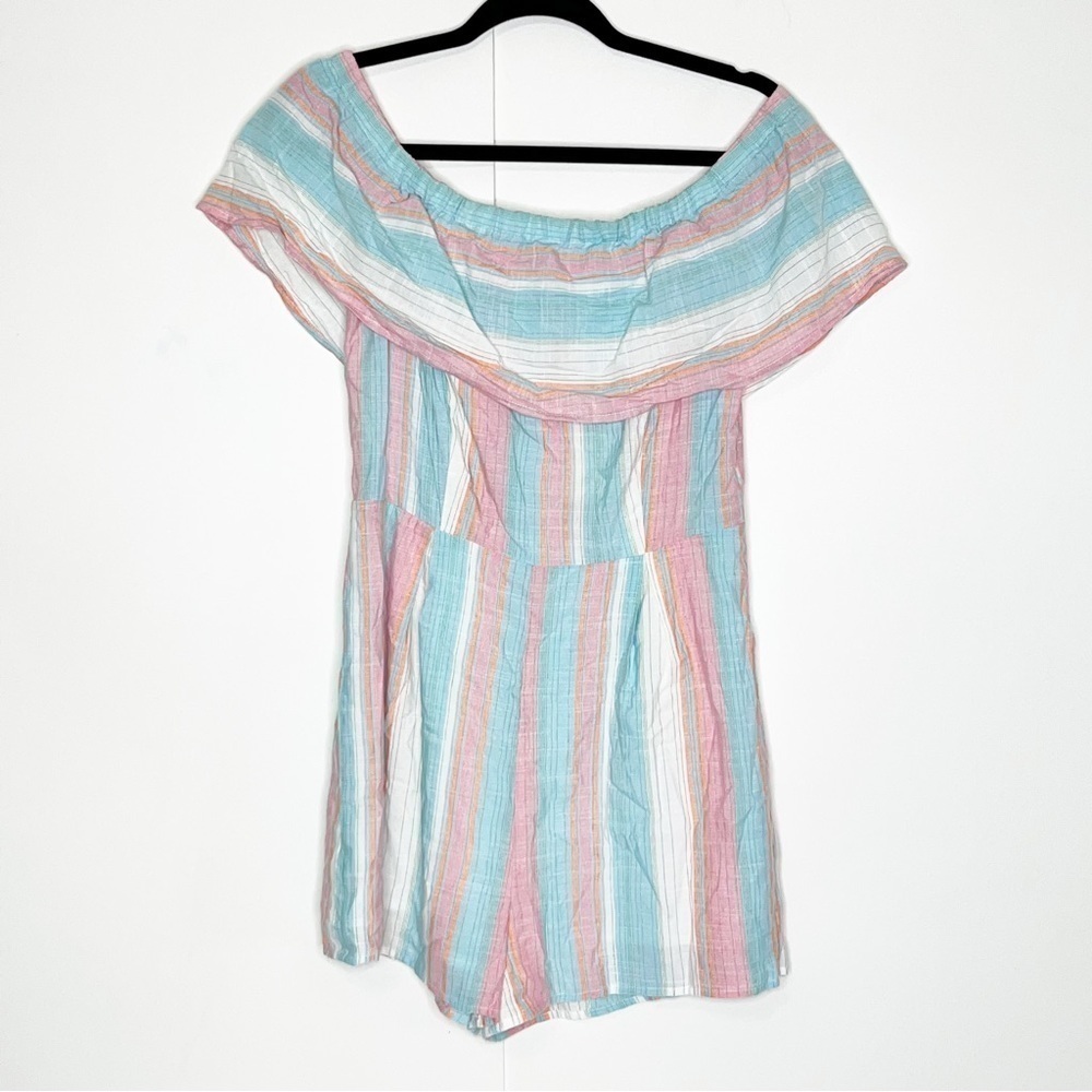 Entro NWT Striped Off‎ Shoulder Romper